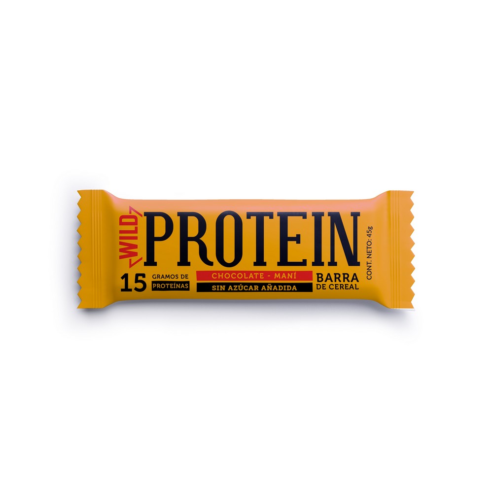 Wild Protein Barra de Proteína Chocolate Maní 45 g Cruz Verde