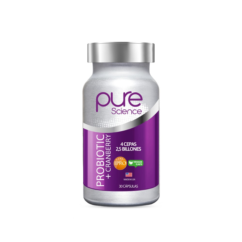 Pure Science Probiotico Con Cranberry 30 Cápsulas Cruz Verde