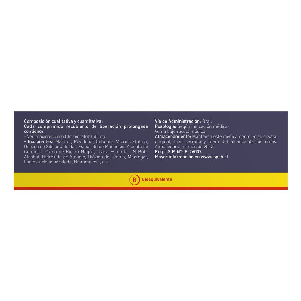 Venlakem-Venlafaxina-150-mg-30-Comprimidos-Recubiertos-imagen-3