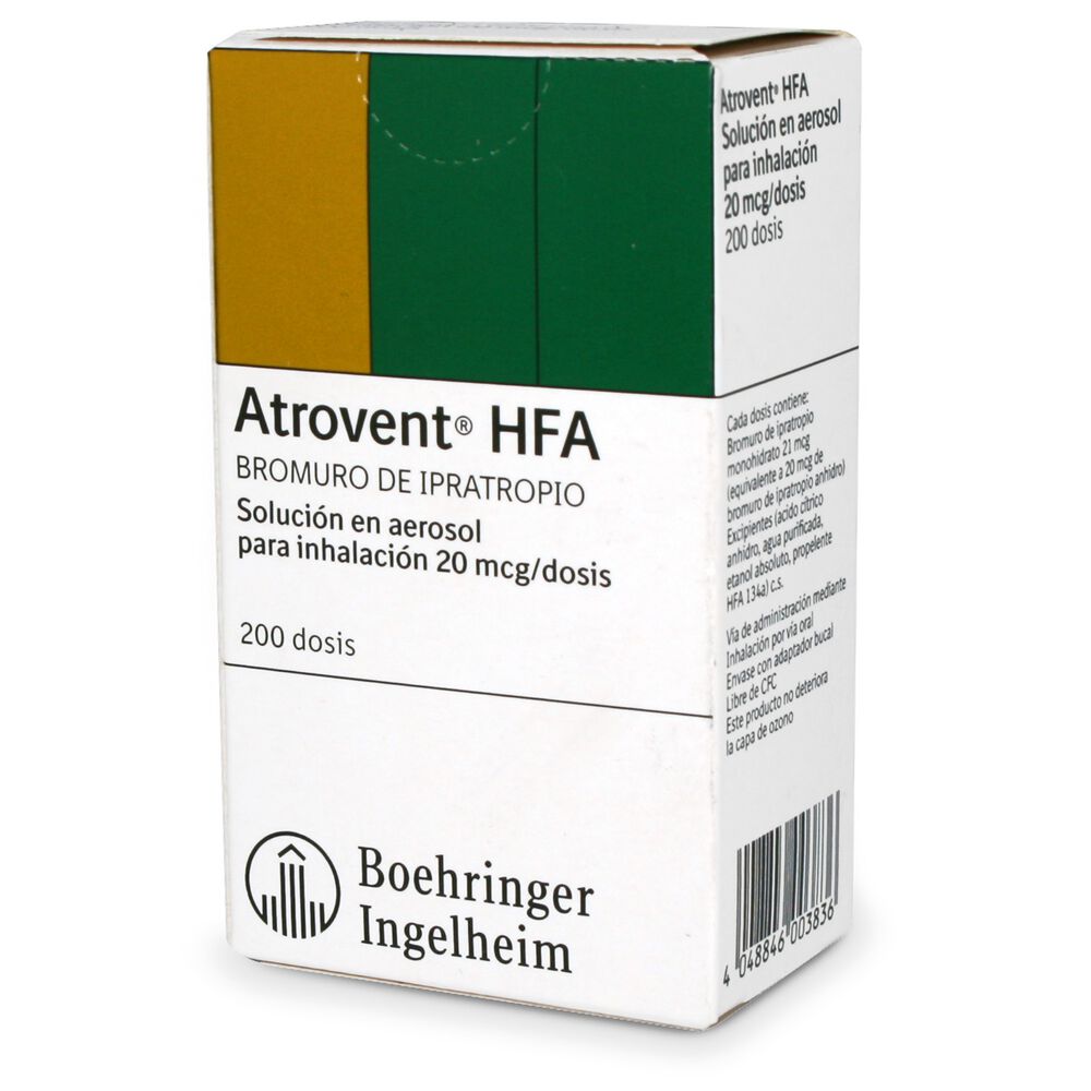 Atrovent-HFA-Bromuro-de-Ipratropio-20-mcg-/-DS-Inhalador-Bucal-200-Dosis-imagen-1