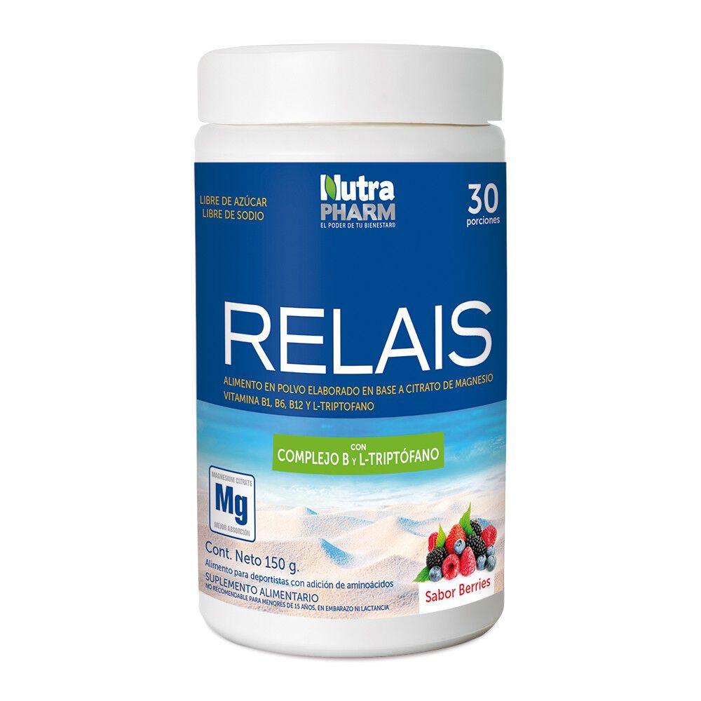 Nutrapharm-Relais-Complejo-B---L-Triptofano-En-Polvo-Berries-150-gr-imagen