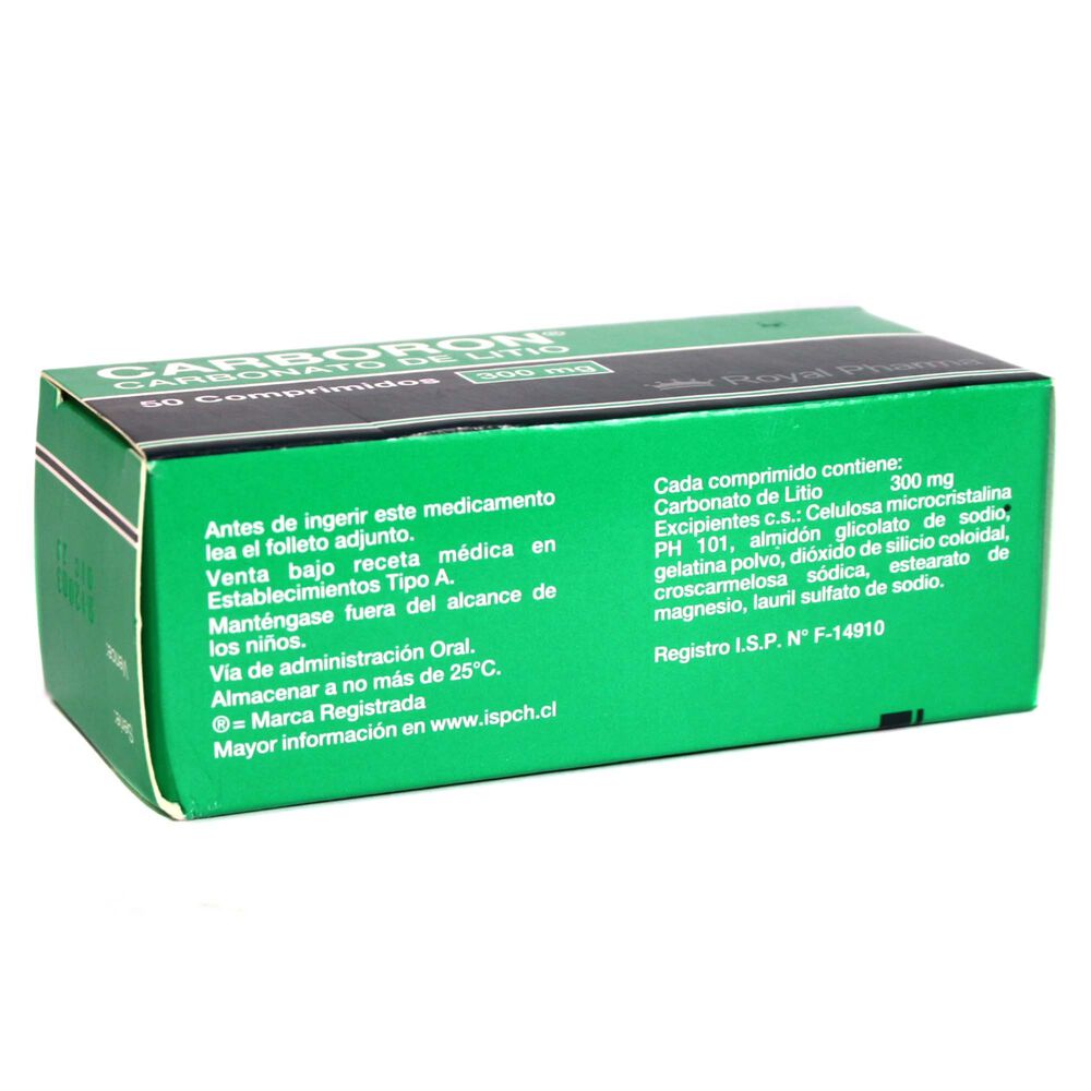 Carboron-Carbonato-De-Litio-300-mg-50-Comprimidos-imagen-3