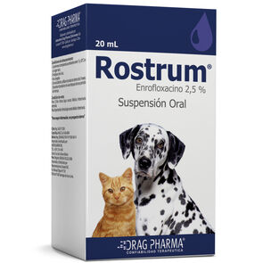 Rostrum-Enrofloxacino-2,5%-20-mL-Suspensión-Oral-Perros-y-Gatos-imagen