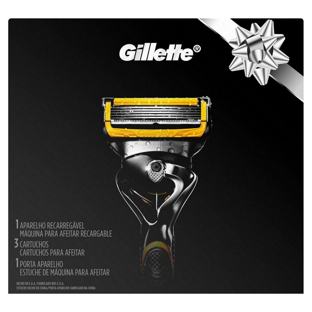 Fusion Proshield Máquina De Afeitar+3 Repuestos+Estuche