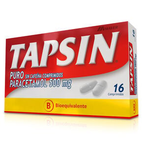 Tapsin-Puro-Sin-Cafeina-Paracetamol-500-mg-16-Comprimidos-imagen