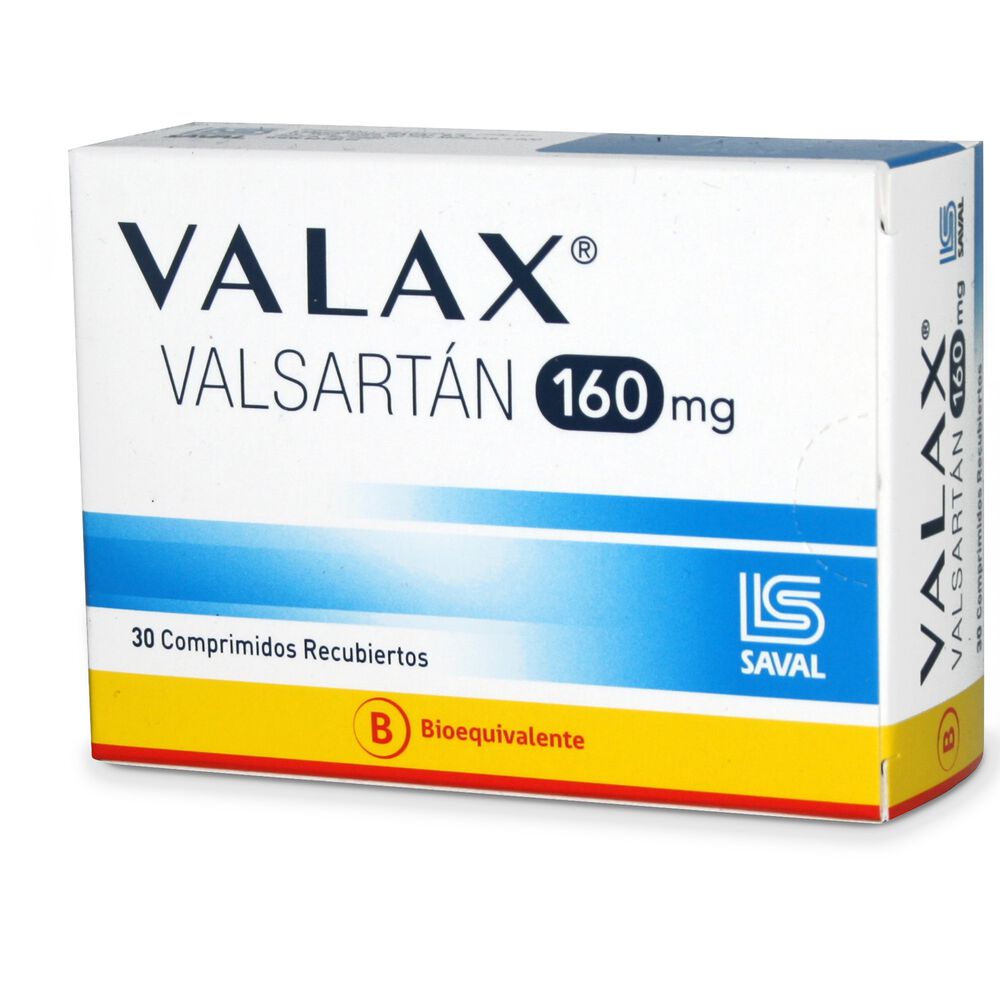 Valax-Valsartan-160-mg-30-Comprimidos-Recubiertos-imagen-1