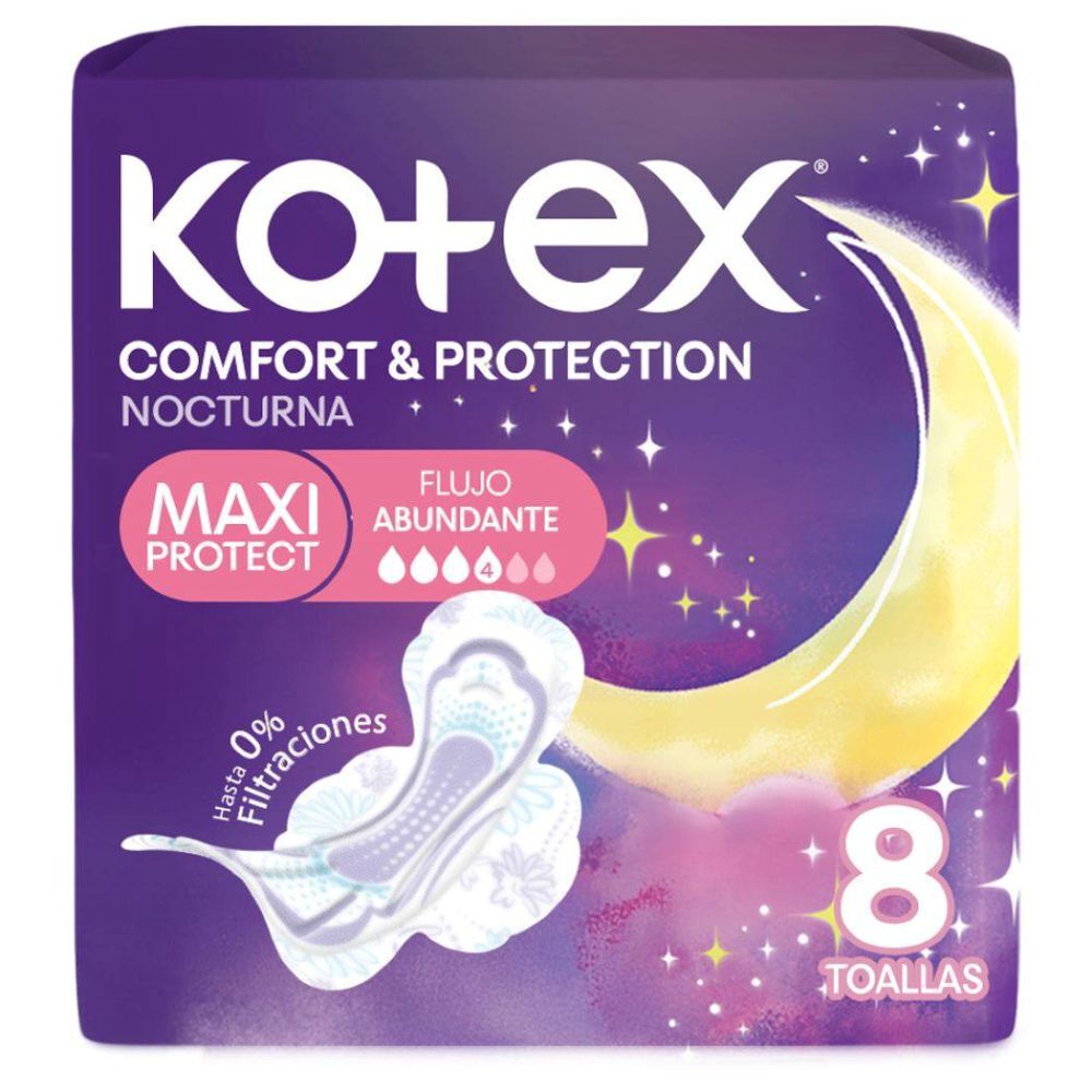 Kotex-Toalla-Nocturna-Maxi-Prot.-Comfort-Y-Protec.-8-Unidades-imagen-1
