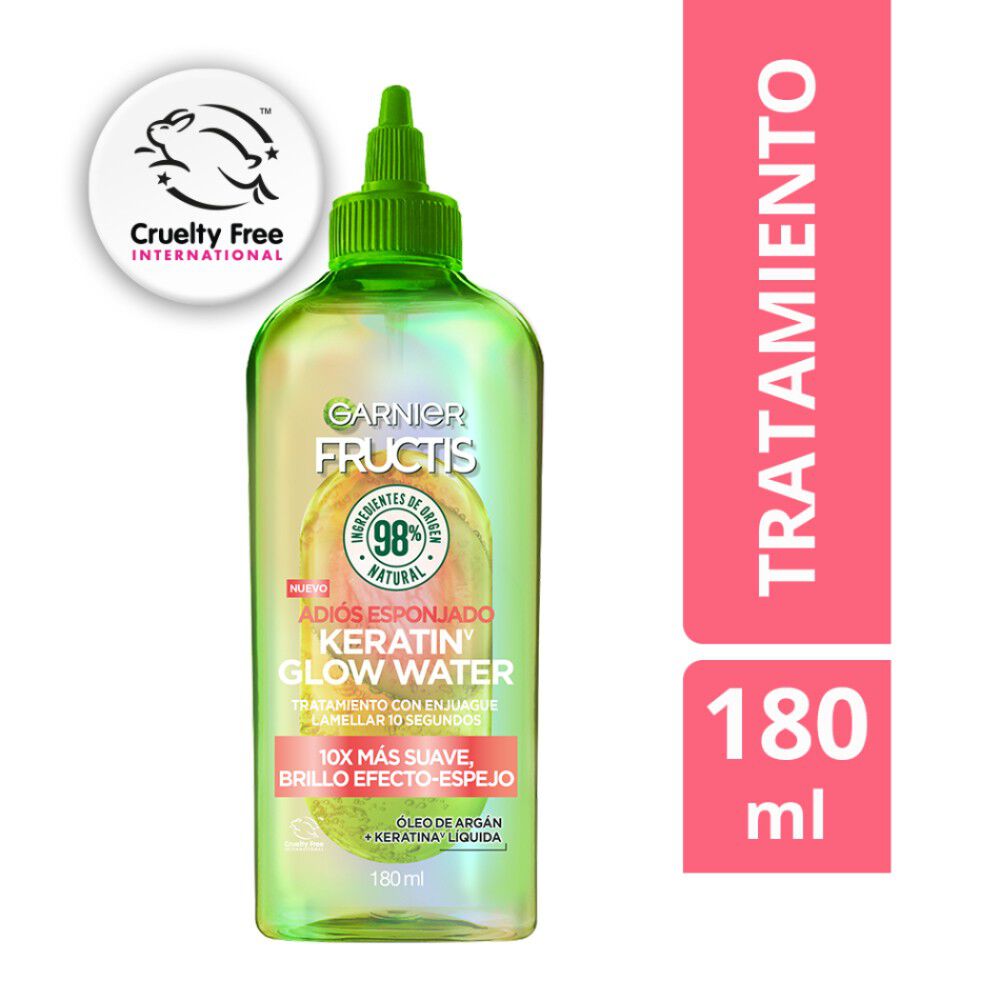 Tratamiento-Agua-Lamellar-Keratin-Glow-Water-Fructis-Adiós-Esponjado-180ml-imagen-1