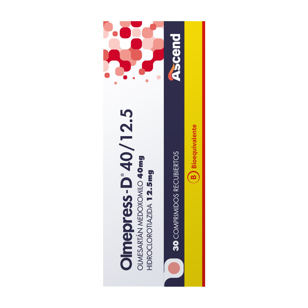 Olmepress-D-40/12,5-Olmesartán-40-mg-Hidroclorotiazida-12,5-mg-30-Comprimidos-Recubiertos-imagen-4