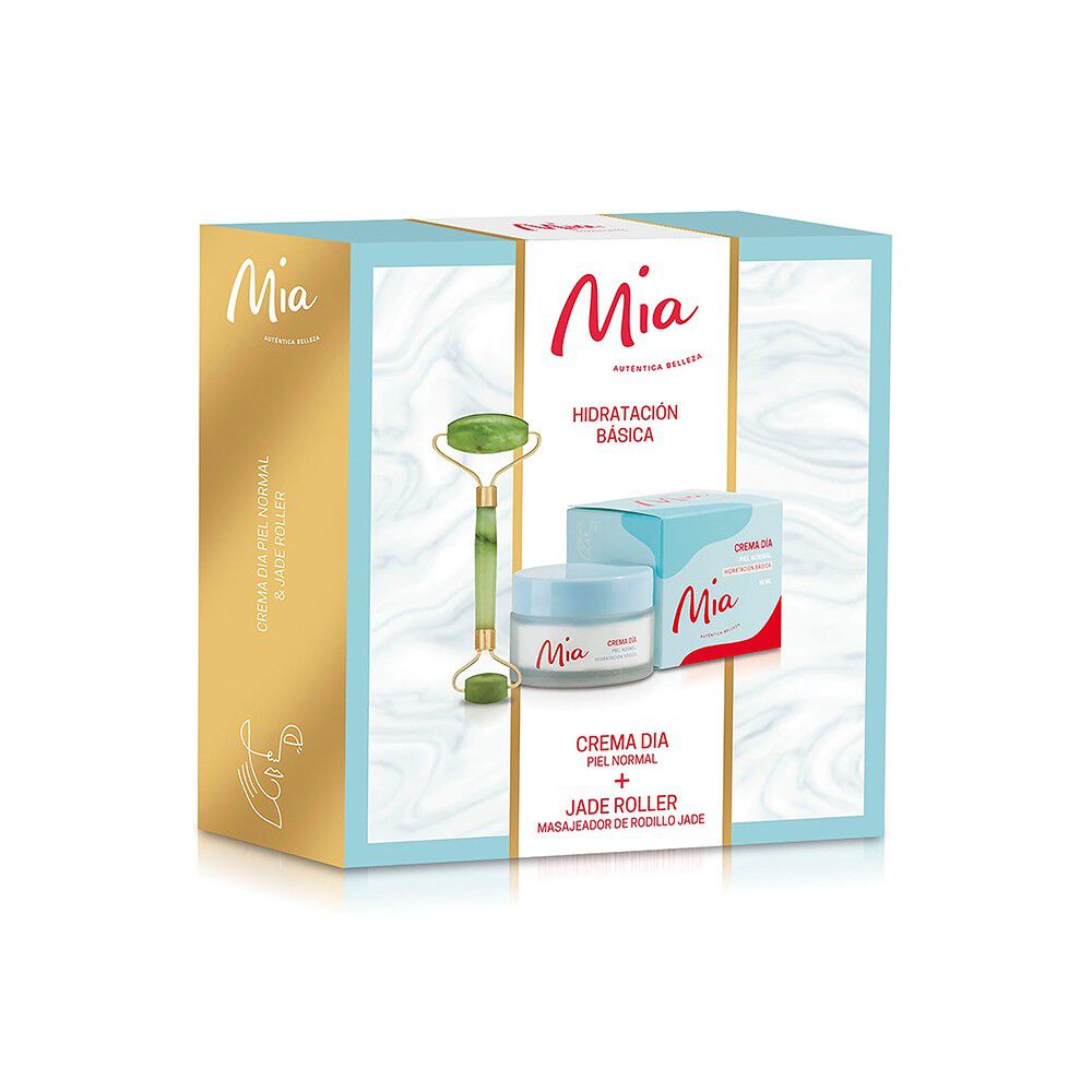 Hidrataci&oacute;n-B&aacute;sica-Crema-Dia-Piel-Normal-50-mL-+-Masajeador-de-Rodillo-Jade-imagen