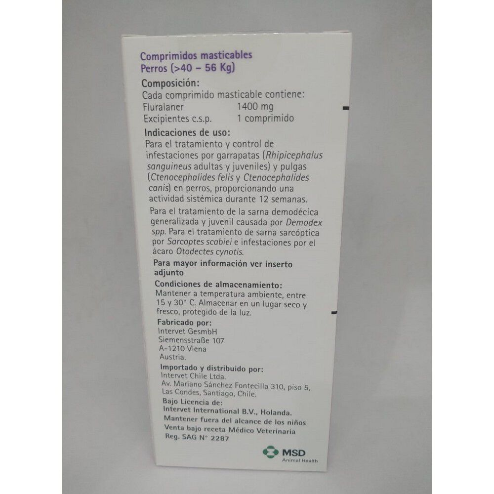 Bravecto-Fluralaner-1400-mg-1-Comprimido-Masticable-Para-Perros-imagen-2