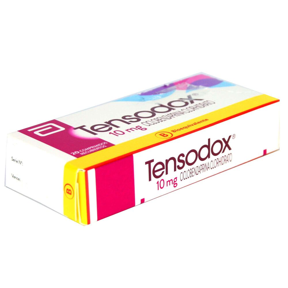 Tensodox-Ciclobenzaprina-10-mg-20-Comprimidos-Recubierto-imagen-2