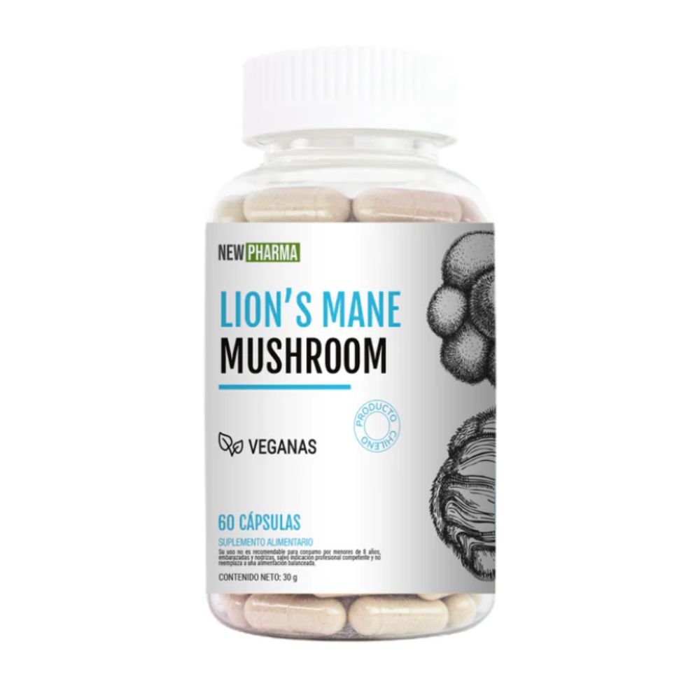 New-Pharma-Melena-de-León-60-cápsulas-imagen