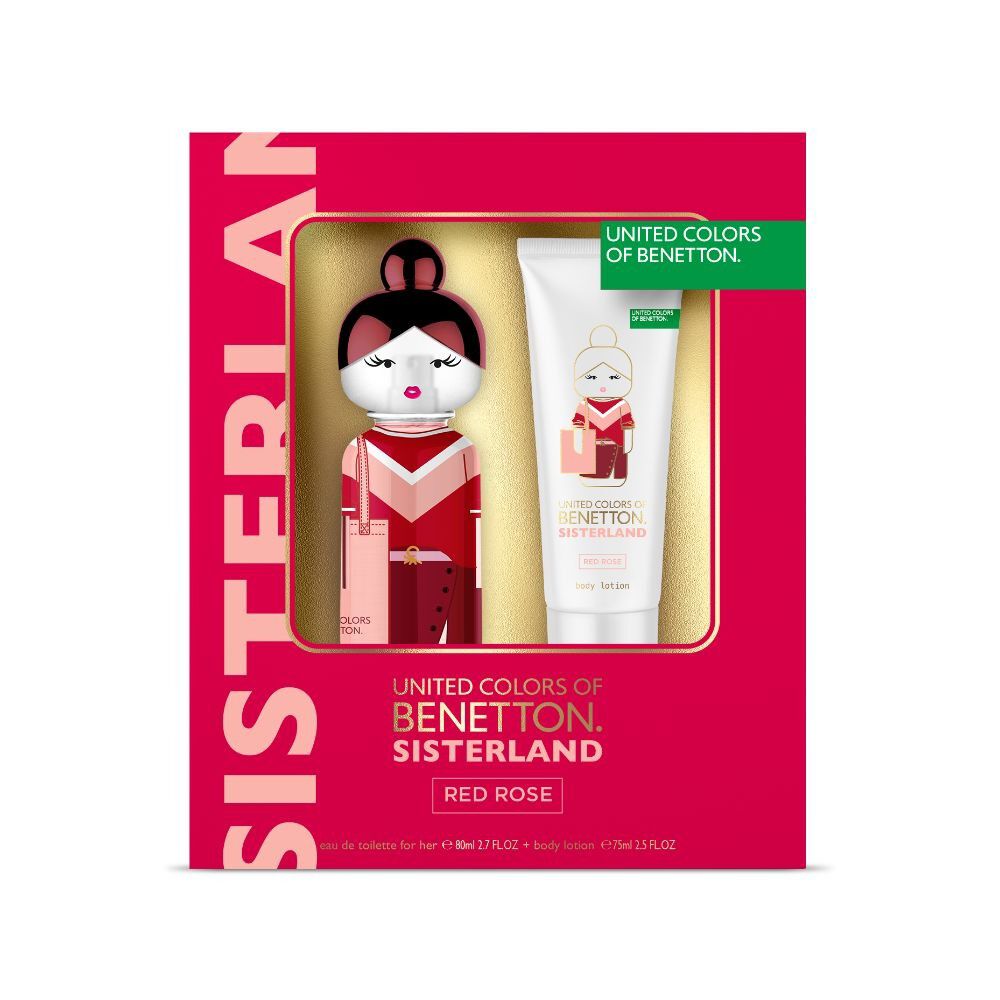 United-Colors-Of-Sisterland-Red-Rose-Eau-De-Toilette-80-mL-+-Body-Lotion-75-mL-imagen