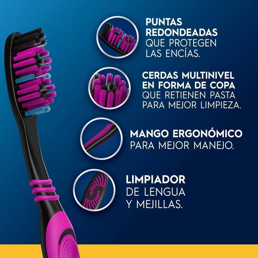 Cepillo-de-Dientes-Complete-Black-Cerdas-Medias-4-Uds-+-4-Tapas-imagen-2