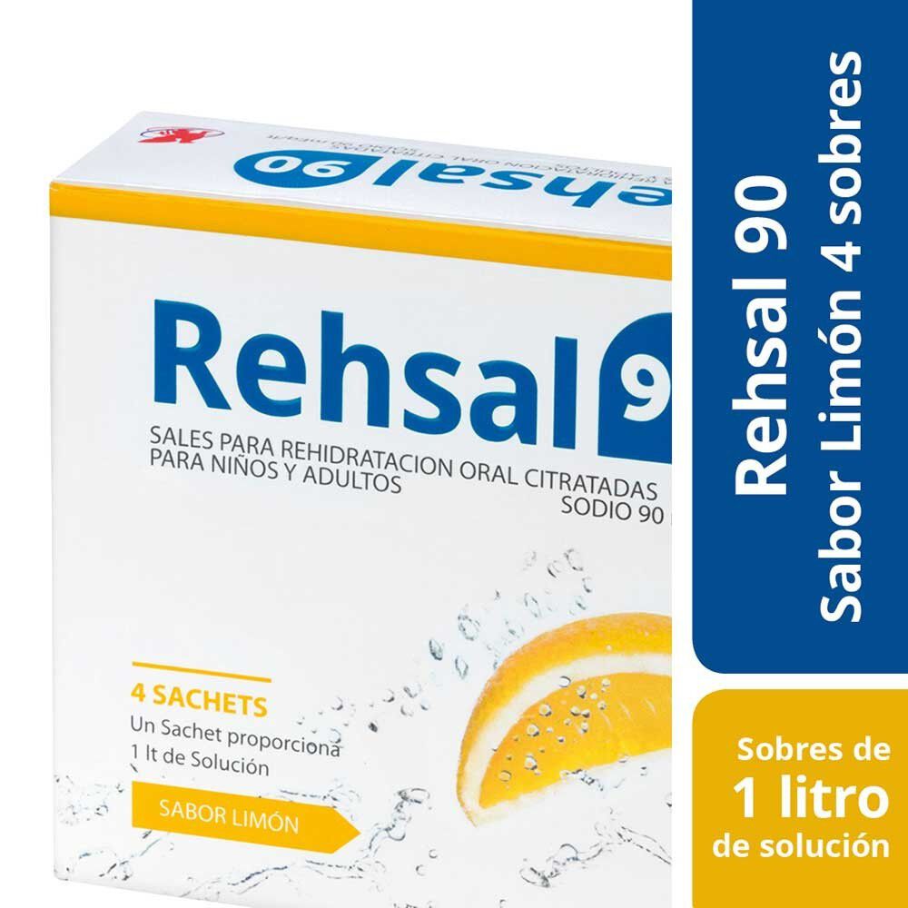 Rehsal-90-Sales-Hidratantes-Sodio-4-Sobres-Sabor-Limón-imagen-1