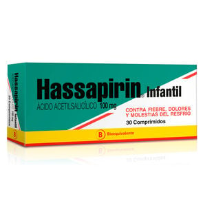 Hassapirin-Infantil-Ácido-Acetilsalicilico-100-mg-30-Comprimidos-imagen