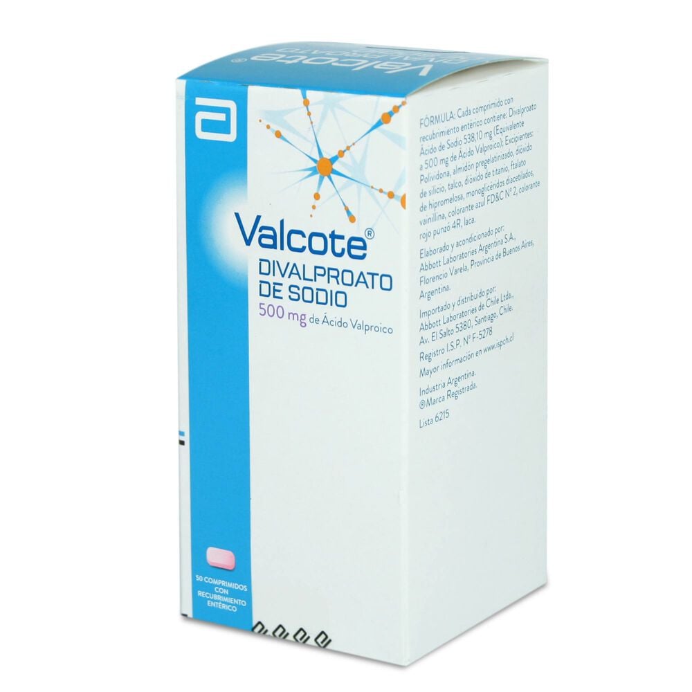 Valcote-Acido-Valproico-500-mg-50-Comprimidos-imagen-1