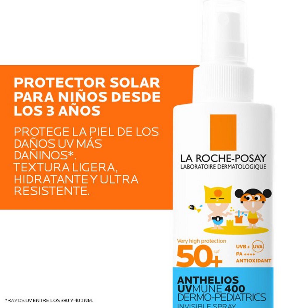 Protector-Solar-Niños-Anthelios-UV-Mune-400-Dermo-Pediatrics-Invisible-Spray-FPS-50+-imagen-3