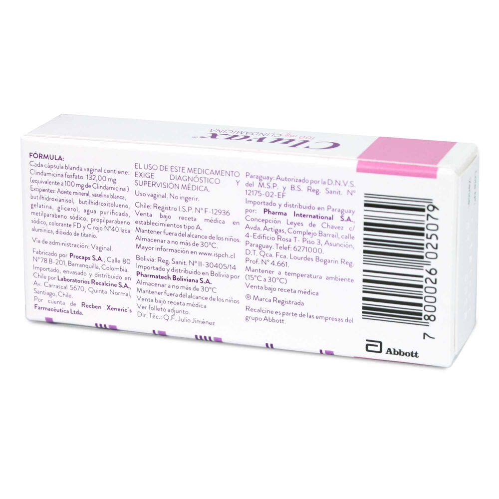 Cluvax-Clindamicina-100-mg-3-C&aacute;psulas-Blandas-Vaginales-imagen-2