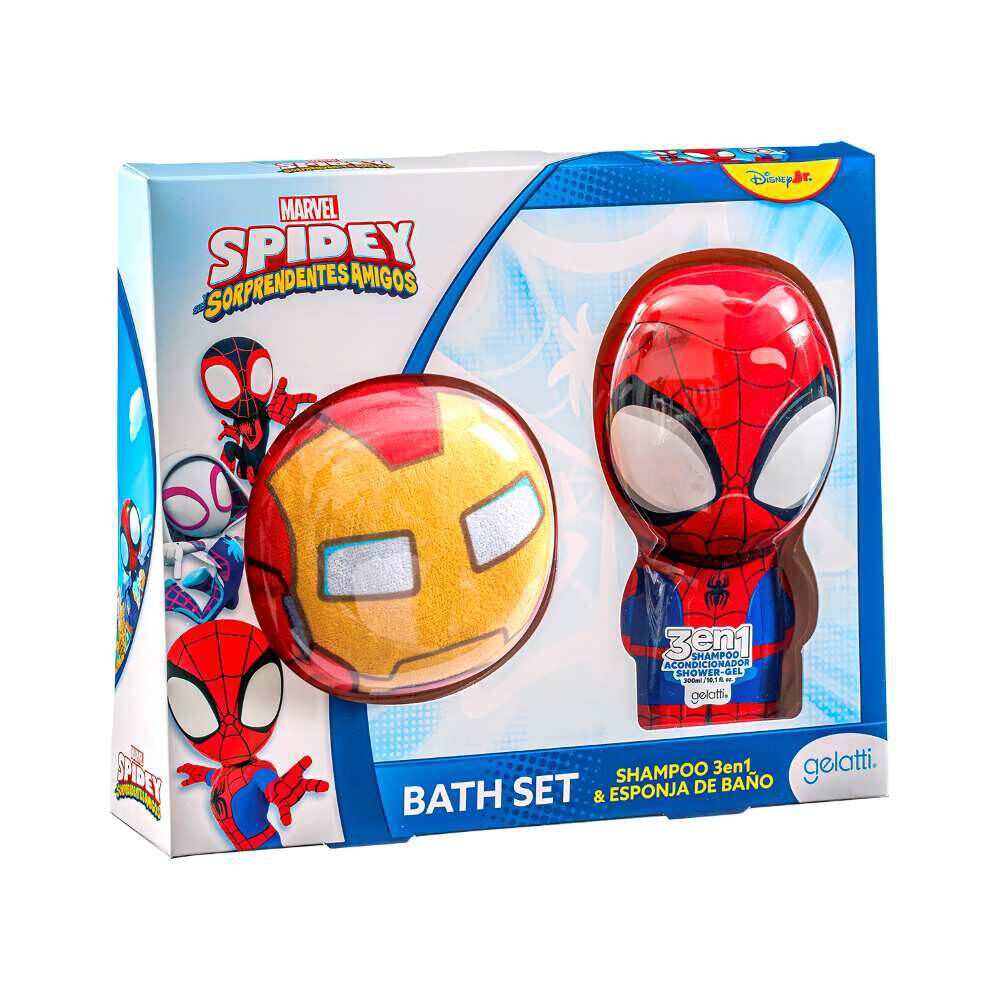 Set-De-Ba&ntilde;o-Infantil-Spidey-Shampoo-3-En-300-Ml-+-Esponja-imagen-2