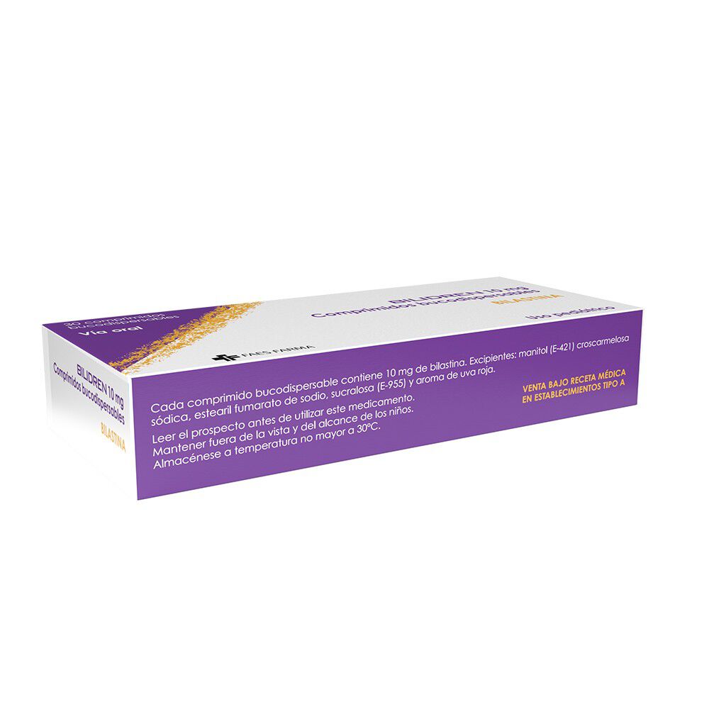 Bilidren-Pediátrico-Bilastina-10-mg-30-Comprimidos-bucodispersables-(ODT)-imagen-2