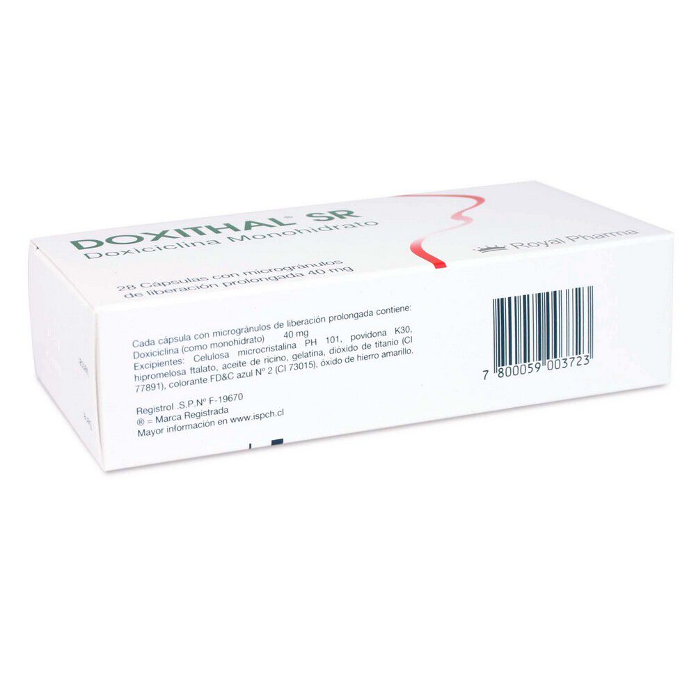 Doxithal-SR-Doxiciclina-40-mg-28-Cápsulas-imagen-3