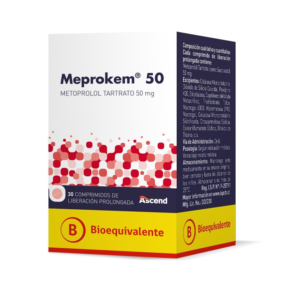 Meprokem-Metoprolol-Tartrato-de-Liberación-Prolongada-50-mg-30-Comprimidos-imagen-1