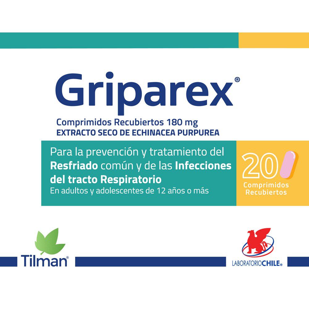 Griparex-Echinacea-Purpurea-180mg-20-Comprimidos-Recubiertos-imagen-2