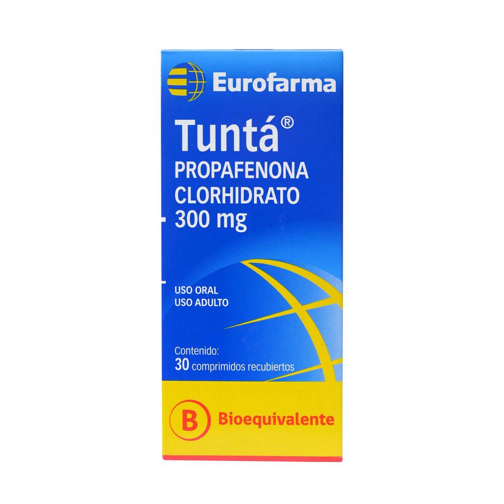 Tuntá-Propafenona-Clorhidrato-300-mg-30-Comprimidos-Recubiertos-imagen-1