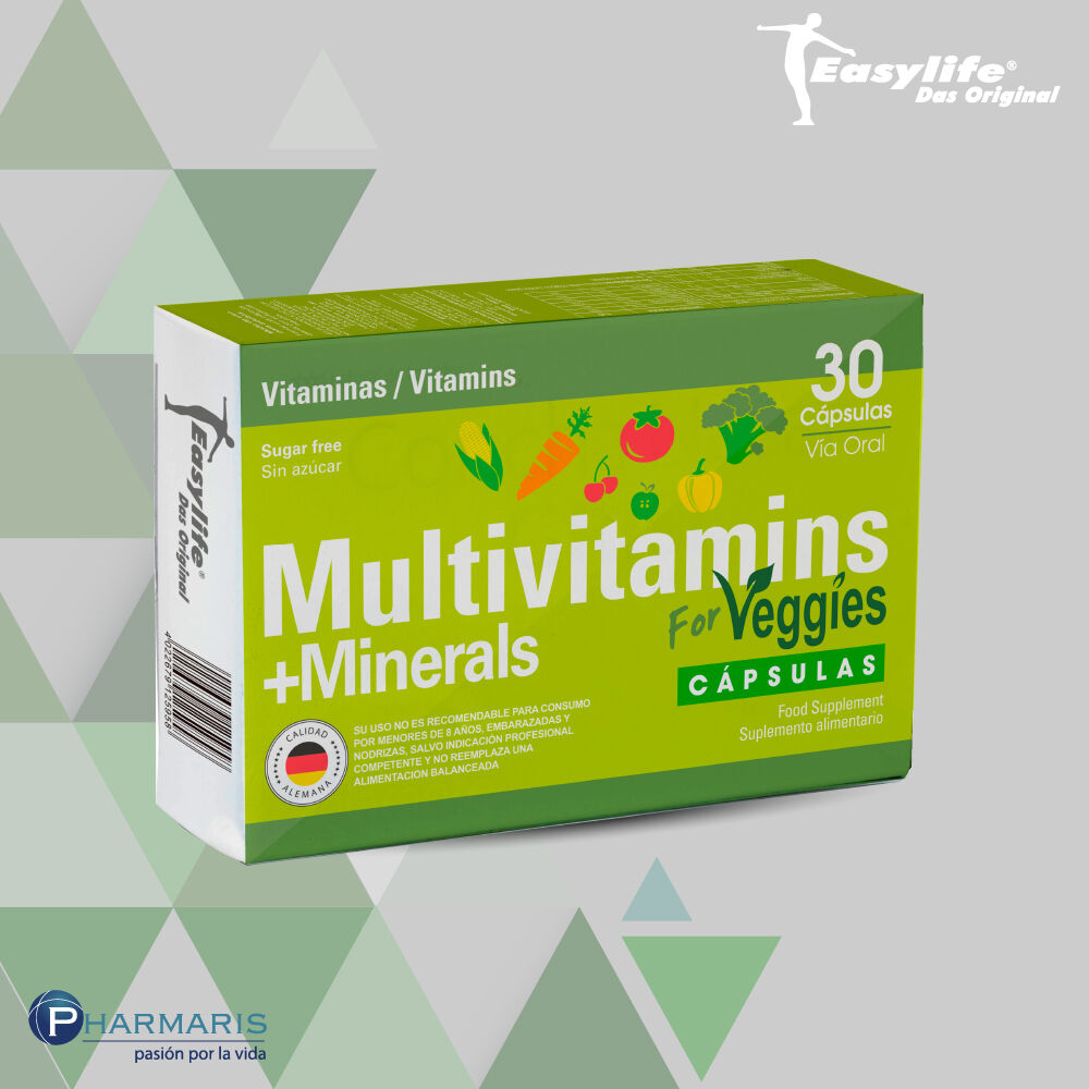 Multivitamins-+-Minerals-For-Veggies-30-Cápsulas-imagen-2