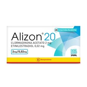 Alizon-20-Clormadinona-Acetato-2-mg-Etinilestradiol-0,02-mg-28-Comprimidos-Recubiertos-imagen