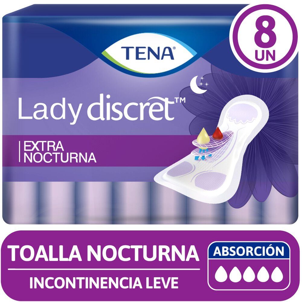 Toalla-para-Incontinencia-Urinaria-Nocturna-Súper-Absorbente-largo-8-unidades-imagen-1