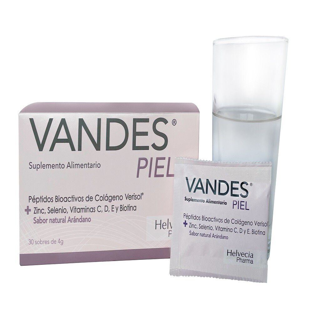 Vandes-Piel-Suplemento-Alimenticio-a-base-de-Péptidos-de-Colágeno-Verisol-2500-mg-30-Sobres-imagen-2