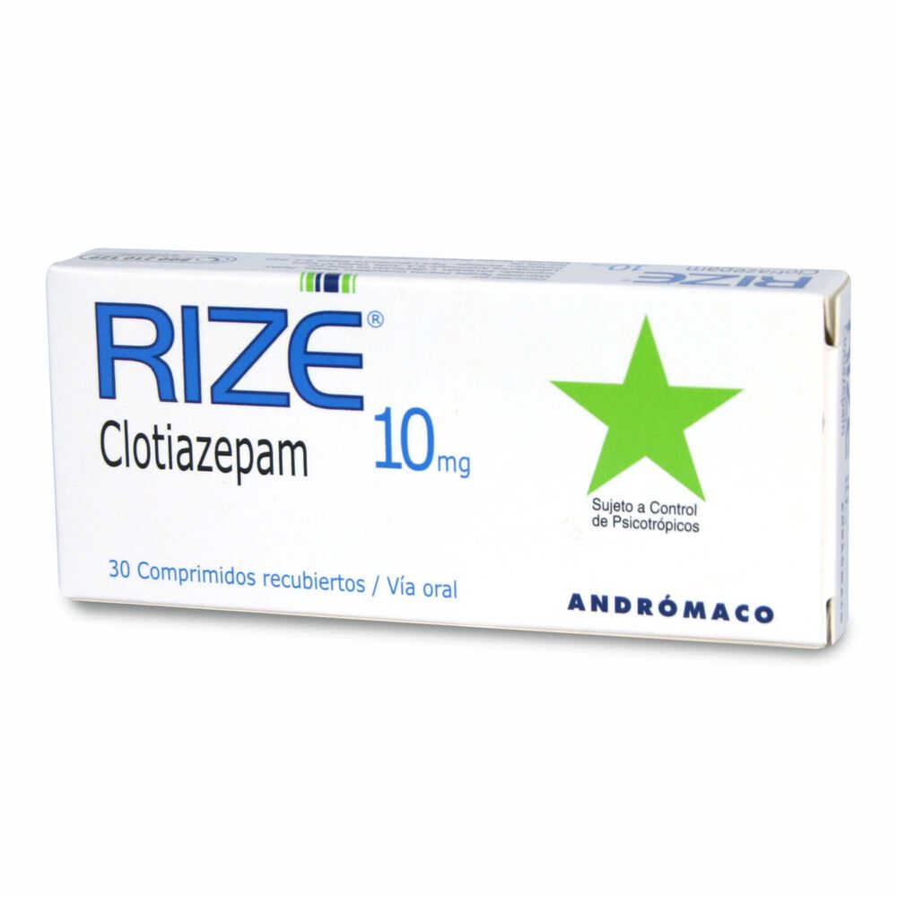 Rize-Clotiazepam-10-mg-30-Comprimidos-Recubiertos-imagen-1