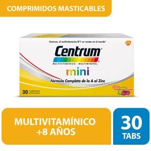 Centrum-Mini-Multivitaminico-Multimineral-para-mayores-de-8-años-30-Comprimidos-Sabor-Frambuesa-Limón -imagen