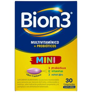 Bion-3-Mini-Cultivos-Probioticos-Vitaminas-300-mcg-30-Comprimidos-imagen