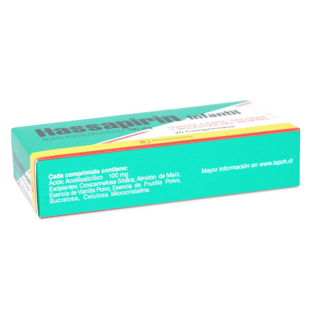 Hassapirin-Infantil-Ácido-Acetilsalicílico-100-mg-20-Comprimidos-imagen-2