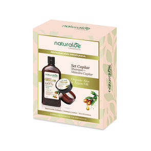 Naturaloe-Set-Cabello-Dañado-Shampoo-350ml-+-Máscara-Reparadora-90ml-imagen