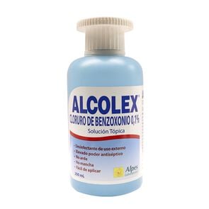 Alcolex-Cloruro-De-Benzoxonio-0,1%-Solución-Tópica-200-mL-imagen