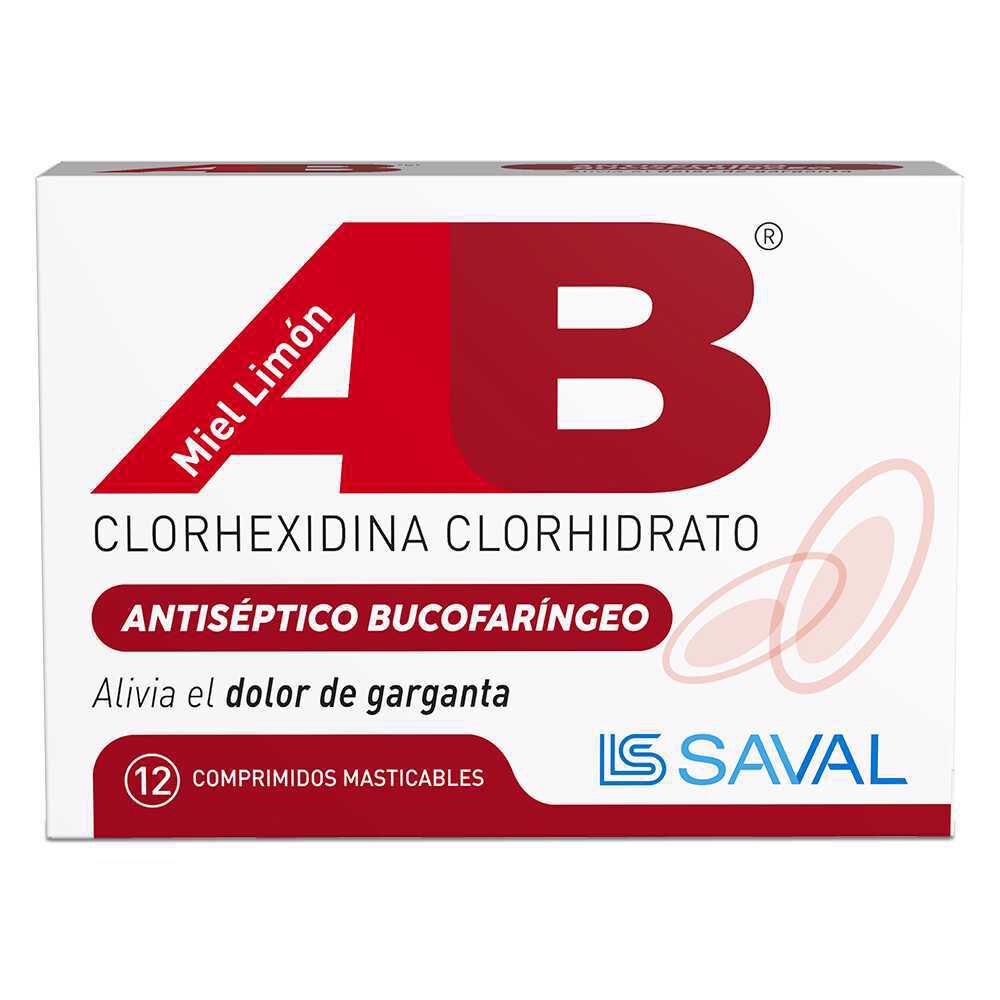 AB-Clorhexidina-5-mg-12-Comprimidos-Masticable-Sabor-Miel-/-Lim&oacute;n-imagen-1
