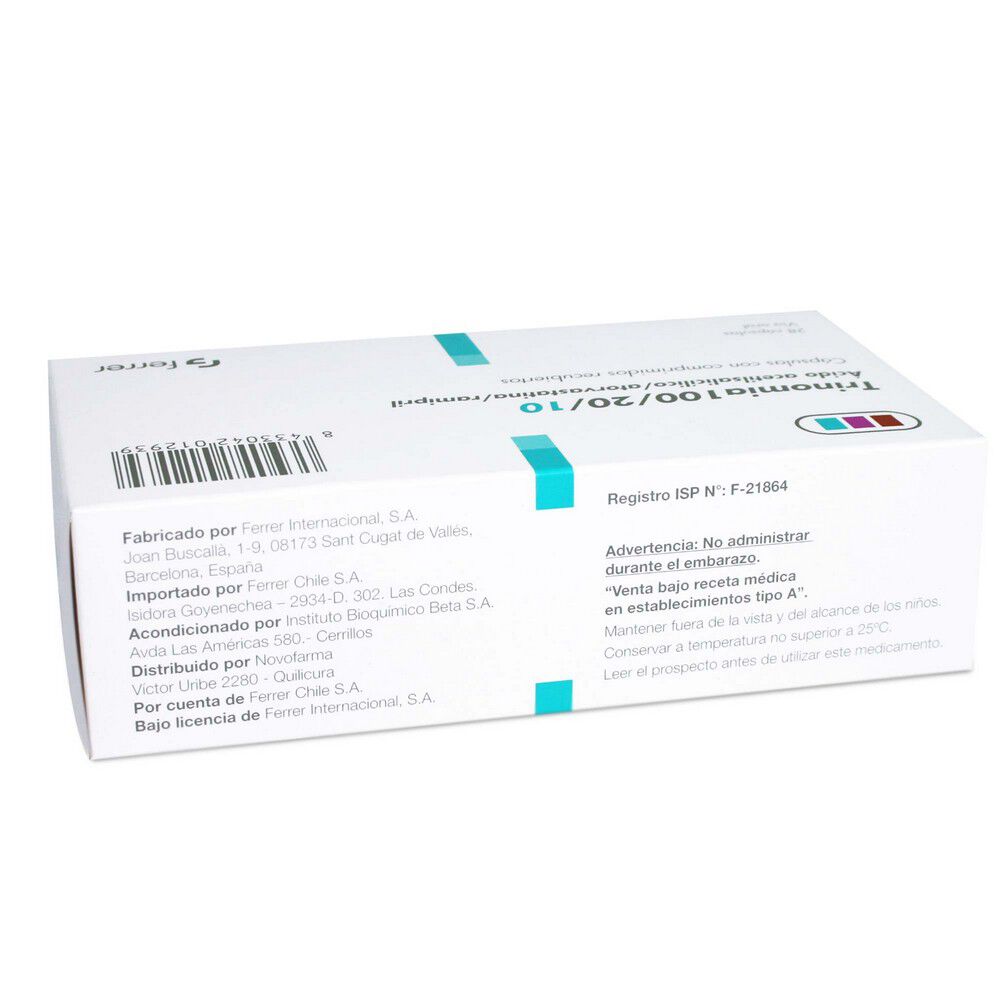 Trinomia-100/20/10-Acido-Acetilsalicilico-100-mg-28-Cápsulas-imagen-3