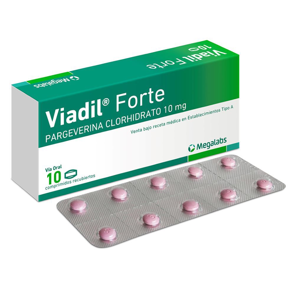 Viadil-Forte-Pargeverina-10-mg-10-Comprimidos-imagen