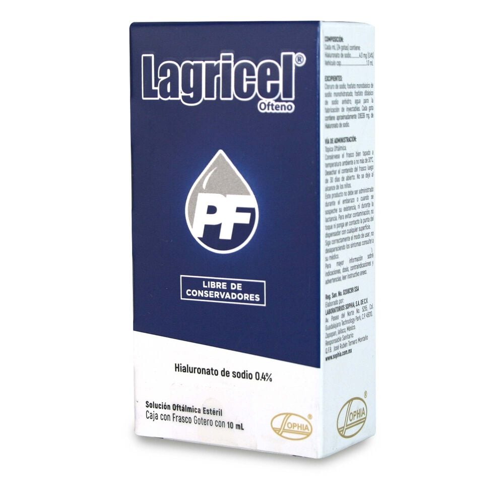 Lagricel-Ofteno-PF-Hialuronato-De-Sodio-0,4%-Solución-Oftalmica-10-mL-imagen-1