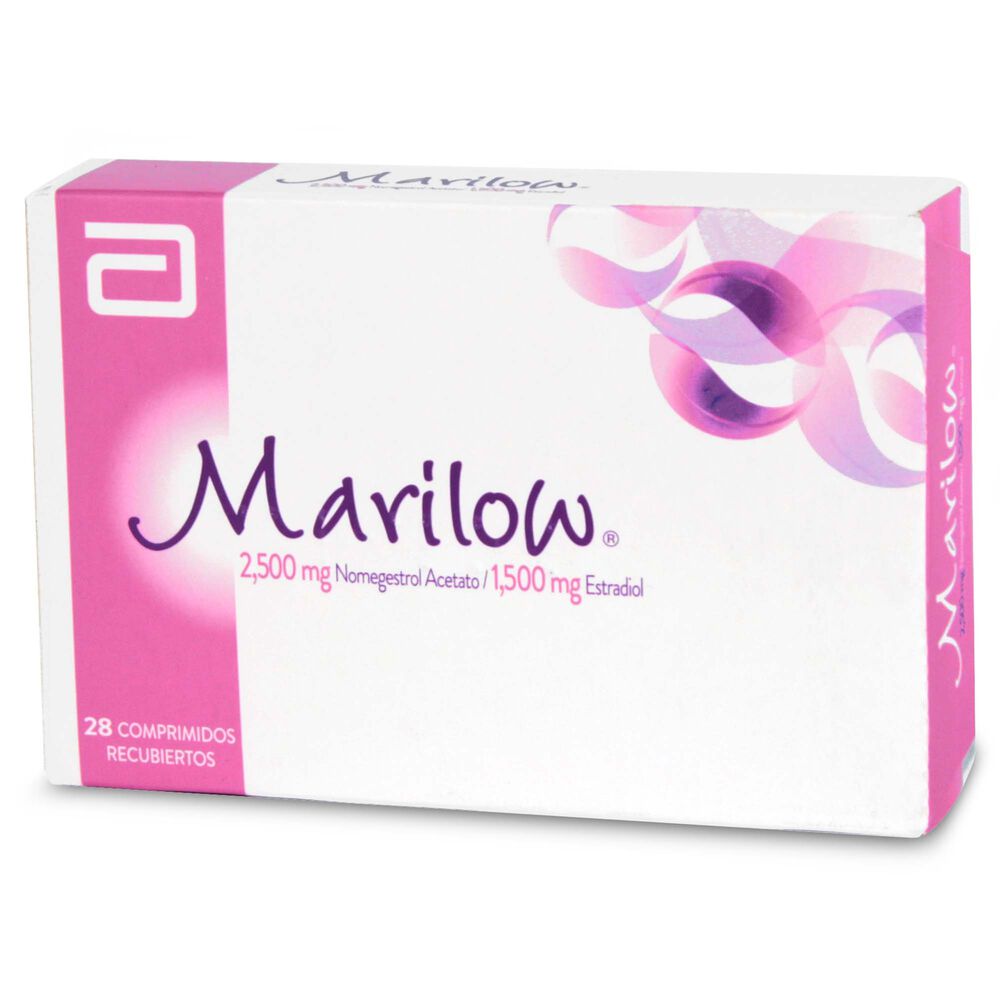 Marilow Nomegestrol 2,5 mg Estradiol 1,5 mg 28 Comprimidos Recubiertos