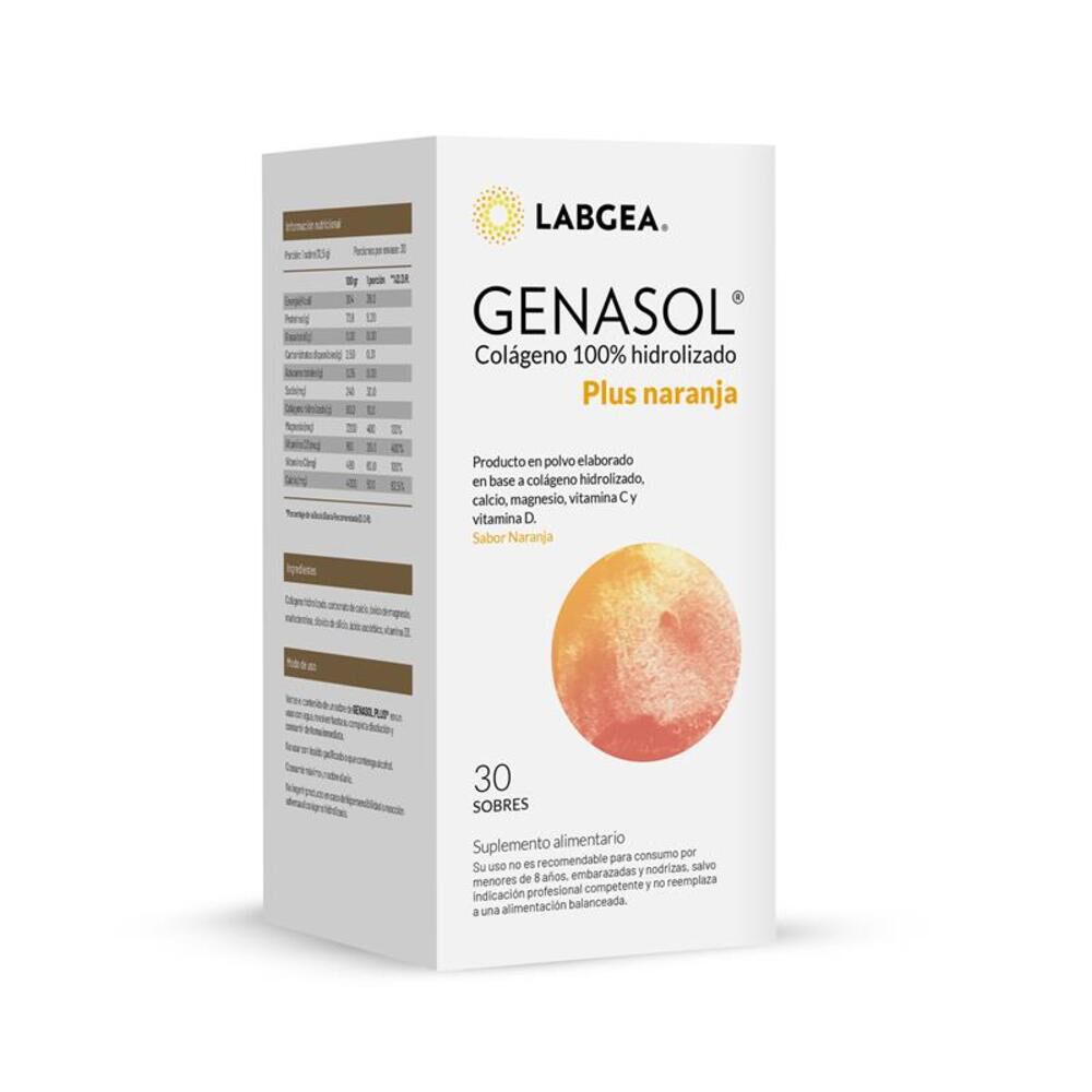 Genasol-Plus-Naranja-Colágeno-Hidrolizado-30-Sobres-10gr-imagen-1