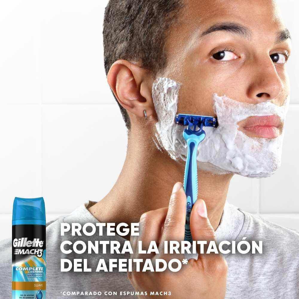 Gel-de-Afeitar-Mach3-Complete-Defense-Suave-198-g-imagen-2