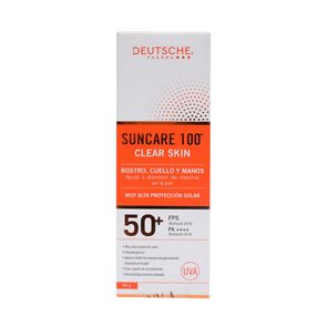 Suncare-100-Clear-Skin-Fps-50+-Protector-Solar-50-gr-imagen