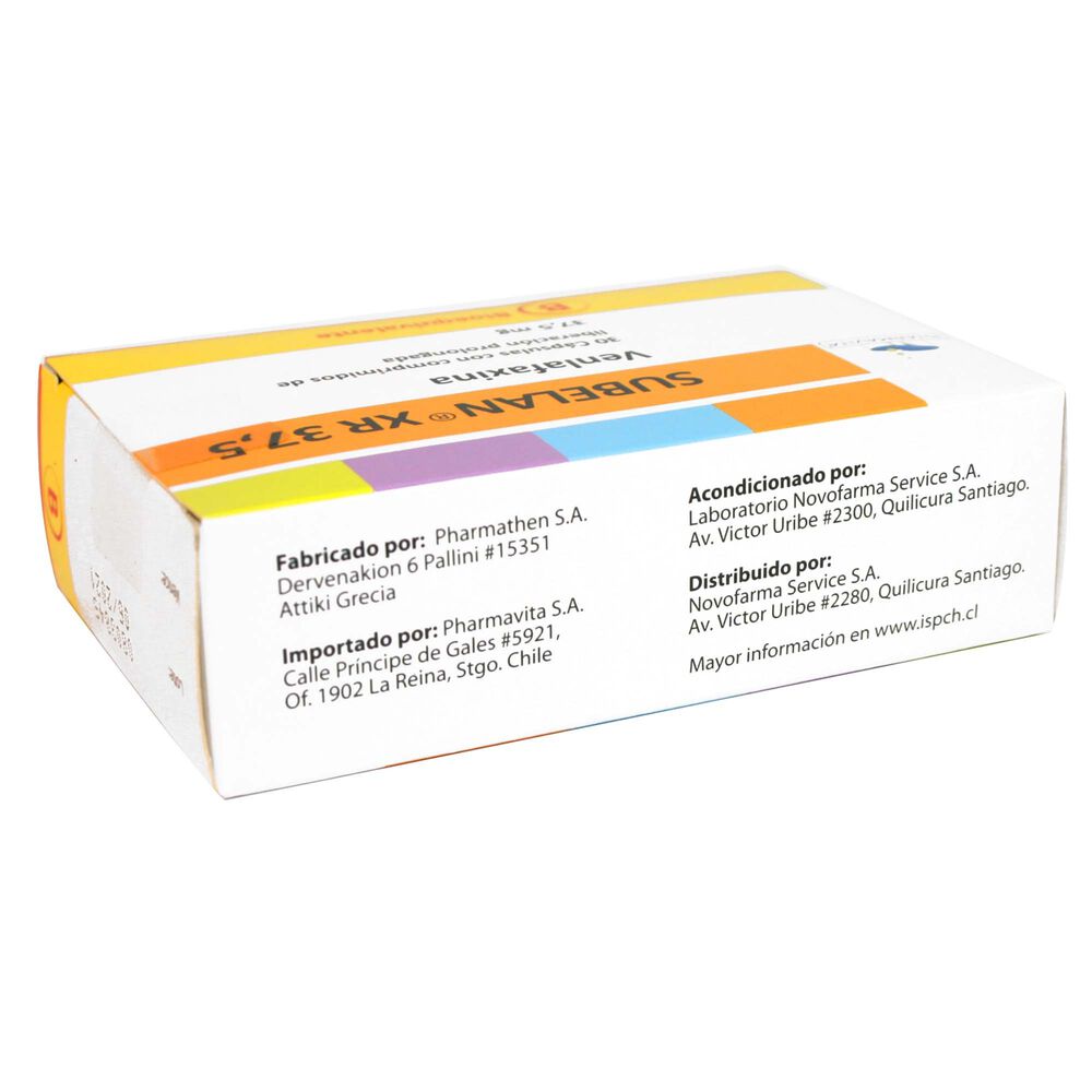 Subelan-XR-Venlafaxina-37,5-mg-30-Cápsulas-Liberación-Prolongada-imagen-3
