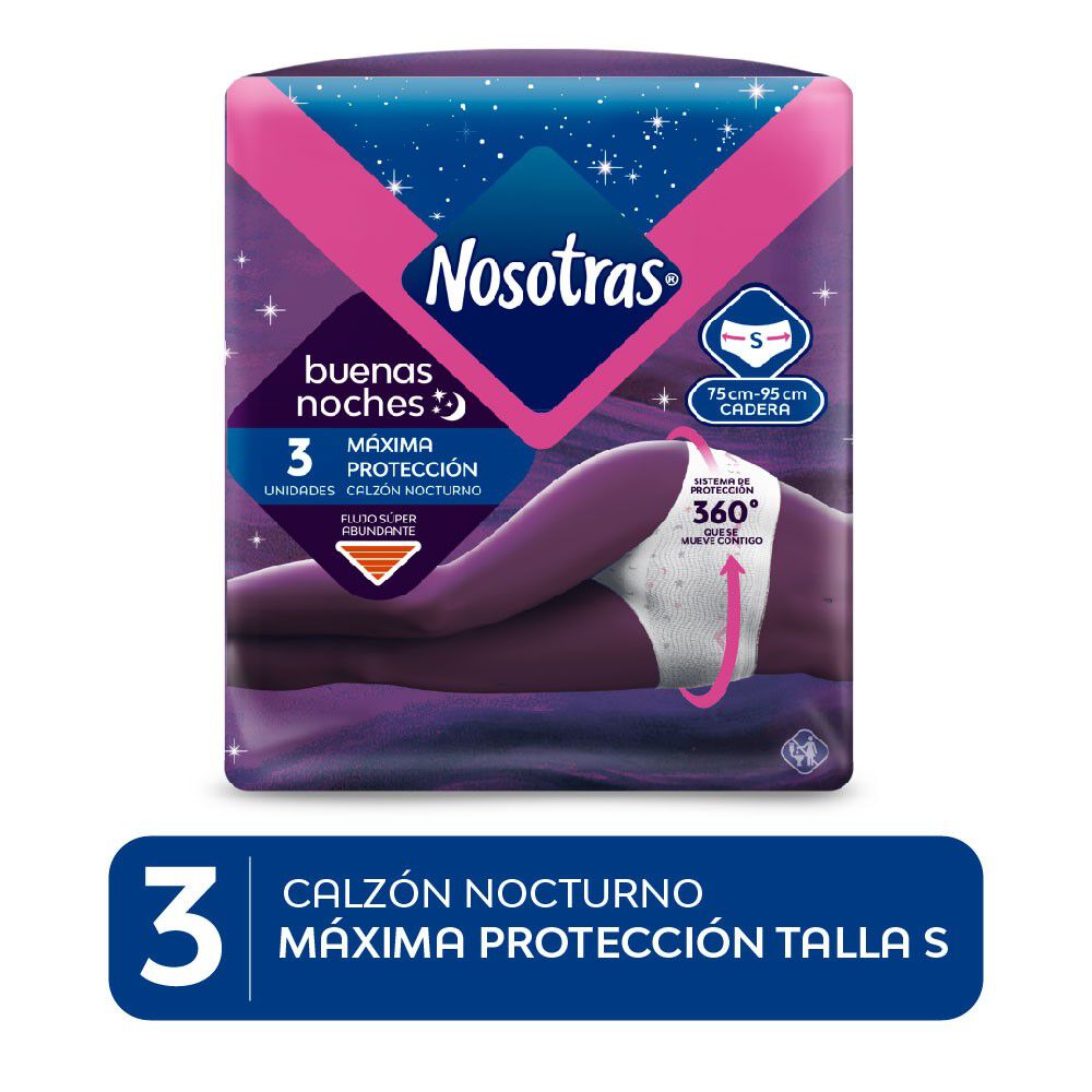 Calzón-Nocturno-desechable-Buenas-Noches-Máxima-Protección-Talla-S-3-Unidades-imagen-1